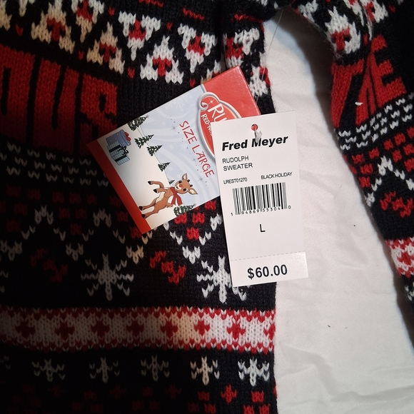 Ugly Christmas Sweater - Rudolph - Large - Long Sleeve Crewneck New NWT - Picture 3 of 9